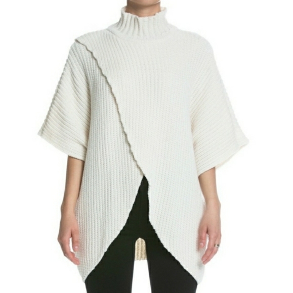 Elan Sweaters - Elan mock pullover poncho sweater